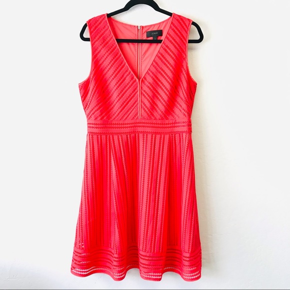 J. Crew Coral Pink Red Dress 12